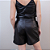 Shorts Couro Pelica Cinto Preta - Karine Daher - Imagem 4