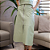 Saia Couro Pelica Midi Zipper e Bolso Frontal Verde Claro - Karine Daher - Imagem 2
