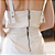 Blusa Couro Pelica Alça Regulagem Botão Off White - Karine Daher - Imagem 2