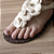 Rasteira Maria Flor Off White - K Daher - Imagem 3