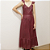 Vestido Couro Pelica Perfurado Marsala - Karine Daher - Imagem 1