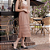 Vestido Couro Pelica Camadas Perfurado Cappuccino - Karine Daher - Imagem 2
