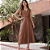 Saia Couro Pelica Midi Perfurada Cappuccino - Karine Daher - Imagem 2