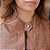 Casaqueto Couro Pelica Perfurado Cappuccino - Karine Daher - Imagem 5