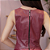 Blusa Couro Pelica Regata Zipper Marsala - Karine Daher - Imagem 6