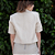 Casaqueto Couro Pelica Zipper Off White - Karine Daher - Imagem 7