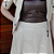 Saia Couro Pelica Midi Perfurada Off White - Karine Daher - Imagem 5