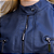 Casaqueto Couro Pelica Zipper Azul Marinho - Karine Daher - Imagem 4