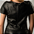 T- Shirt Couro Pelica Preta - Karine Daher - Imagem 3