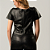 T- Shirt Couro Pelica Preta - Karine Daher - Imagem 4