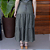 Maxi Saia Couro Pelica Laser Oliva - Karine Daher - Imagem 8