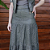 Maxi Saia Couro Pelica Laser Oliva - Karine Daher - Imagem 3