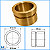 Bucha De Bronze 013.004.040 Torno Nardini 300iv Nd250 Nd-325 - Imagem 3