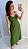 Vestido midi com bojo amarração atrás verde militar - Imagem 1