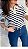 Blusa polo modal listrada branco e marinho - Imagem 2