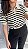 Blusa polo modal listrada creme e preto - Imagem 2
