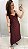 Vestido midi com bojo amarração atrás marrom - Imagem 1