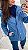 Parka com capuz removível azul - Imagem 1