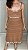 Vestido de tricot nude com detalhe branco - Imagem 3