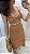 Vestido de tricot nude com detalhe branco - Imagem 2