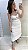 Vestido de tricot branco com detalhe marinho - Imagem 1