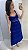 Vestido de tricot azul com detalhe branco - Imagem 1