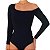 Body Manga Longa Preto - Imagem 1