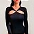 Body Manga Longa Preto Liz - Imagem 1
