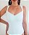 Body Branco Decote Coração - Imagem 1