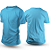 Camiseta de Poliéster Azul Unissex P ao GG (P/ Sublimação) - Imagem 1