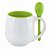 Caneca Branca Belly com Colher e Interior Verde claro- 350ml - para Sublimação - Imagem 1