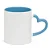 Caneca Branca com Alça Coração Azul claro- Interior e Alça Colorida 325ml | Para Personalização/ Sublimação - Imagem 1