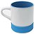Caneca Cerâmica Interna Colorida e Base Alta de Silicone Azul Claro · 350ml - Imagem 1