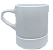 Caneca Cerâmica Interna Colorida e Base Alta de Silicone branca· 350ml - Imagem 1