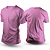 Camiseta de Poliéster Rosa Unissex P ao G3 (P/ Sublimação) - Imagem 1