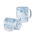 Caneca de Cerâmica Mármore Azul para Sublimação | 325ml - Imagem 1
