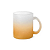 Caneca de Vidro Jateado Degradê Laranja para Sublimação – 325ml | Qualidade Premium - Imagem 1