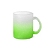Caneca de Vidro Jateado Degradê Verde para Sublimação – 325ml | Qualidade Premium - Imagem 1