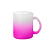 Caneca de Vidro Jateado Degradê Rosa para Sublimação – 325ml | Qualidade Premium - Imagem 1
