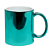 Caneca Espelhada de Cerâmica Turquesa para Sublimação | 325ml - Imagem 1