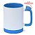 Caneca para Sublimação de Cerâmica Branca com Alça Soft e Base em Silicone – Interior Azul | Qualidade Premium - Imagem 1
