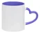 Caneca Branca com Alça Coração Azul Violeta - Interior e Alça Colorida 325ml | Para Personalização/ Sublimação - Imagem 1
