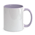 Caneca Branca Interior e Alça Lilás Para Sublimação 325ml - Importada - Imagem 1