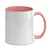 Caneca Branca Interior e Alça Rosa Para Sublimação 325ml - LIVE - Imagem 1