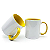 Caneca Branca Interior e Alça Amarelo Para Sublimação 325ml - LIVE - Imagem 1