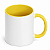 Caneca Panda Alça e Interior Amarelo 325ml - Imagem 1