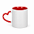 Caneca Alça Coração Vermelha 325ml para Sublimação - Imagem 2