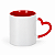 Caneca Alça Coração Vermelha 325ml para Sublimação - Imagem 1