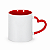 Caneca Alça Coração Vermelha 325ml para Sublimação - Imagem 3