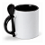 Caneca com Colher Reta Preta 325ml para Sublimação - Imagem 3